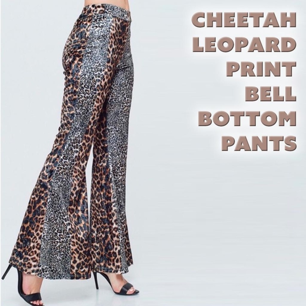 Cheetah Leopard print Bell Bottom Pants